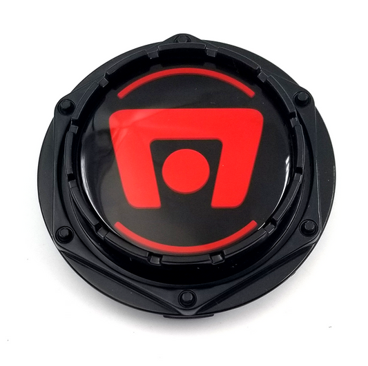 Motegi MR Center Cap MR116/MR117/MR118 Black Red LOGO - M603R product image