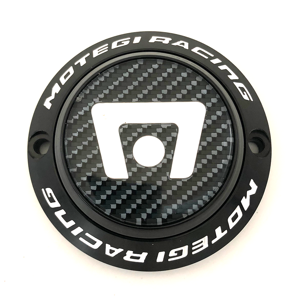 Motegi MRCAP STYLE 1A Black CENTER CARBON LOGO OW Center Cap - MRC65S1S1W product image