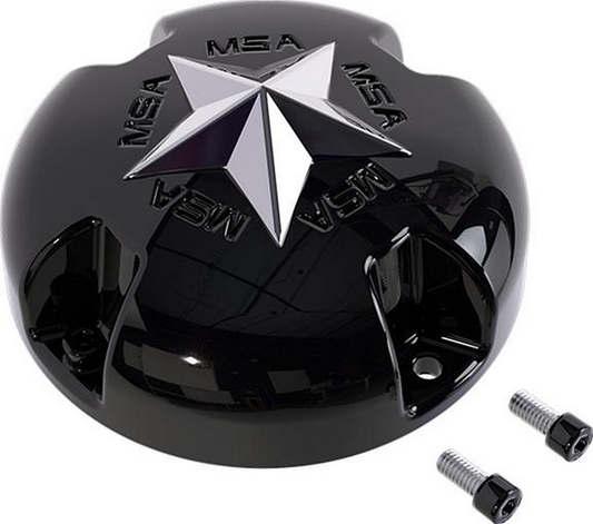 MSA Offroad Wheels MSA STAR Center Cap - BOLTON Chrome STAR - G-Black - MSA-CAP-B product image