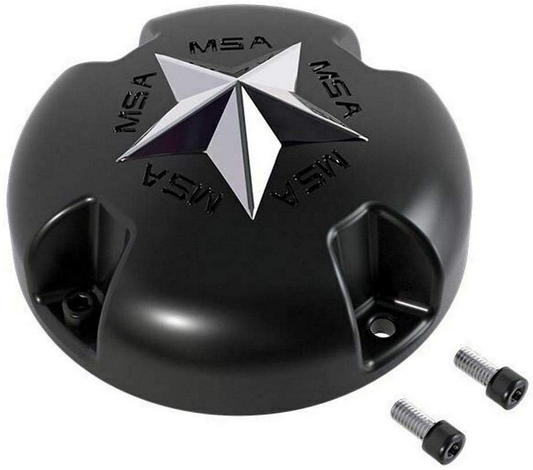MSA Offroad Wheels MSA STAR Center Cap - BOLTON Chrome STAR - F-Black - MSA-CAP-F product image