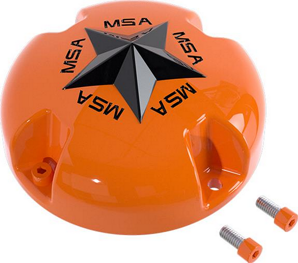 MSA Offroad Wheels MSA STAR Center Cap - BOLTON Black STAR ORANGE - MSA-CAP-O product image