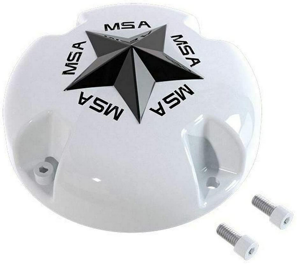 MSA Offroad Wheels MSA STAR Center Cap - BOLTON Black STAR - WHITE - MSA-CAP-W product image