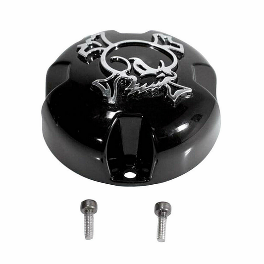 MSA Offroad Wheels SKULL BOLTON Center Cap Chrome SKULL - GLSS Black - MSA-SKULL product image