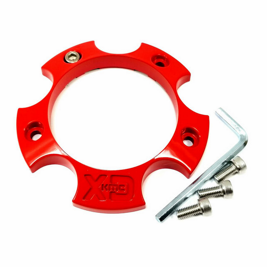 XD 5X5 Aluminum BASE Piece Red LOGO2 Center Cap - XD1215BASE2-RD product image