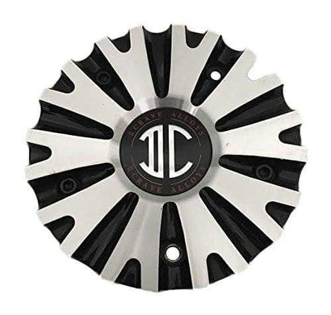 2 Crave Wheels 106-CAP-B SL1202-01 Black and Machined Center Cap - The Center Cap Store