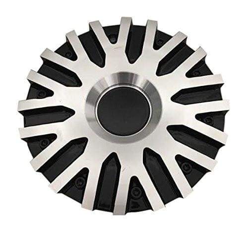 2 Crave Wheels C-252-02 Black and Machined Center Cap - The Center Cap Store