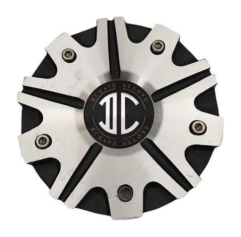 2 Crave Wheels C108102B/M Black and Machined Center Cap - The Center Cap Store