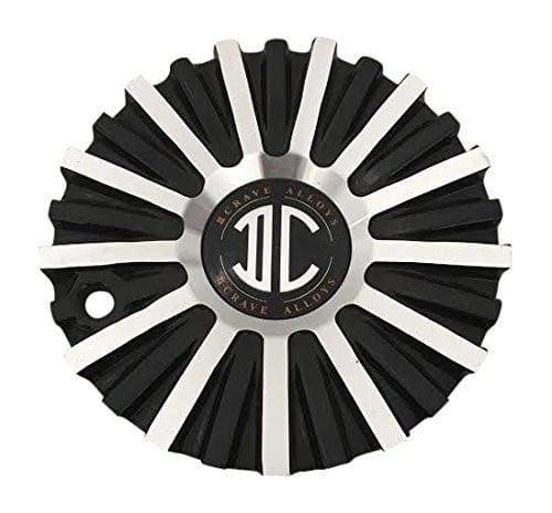 2 Crave Wheels C120502B/M Black and Machined Wheel Center Cap - The Center Cap Store