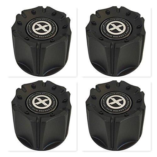 4 Pack American Racing AX181 Artillery SC157B SC-157 S808-07 Black Center Cap - The Center Cap Store