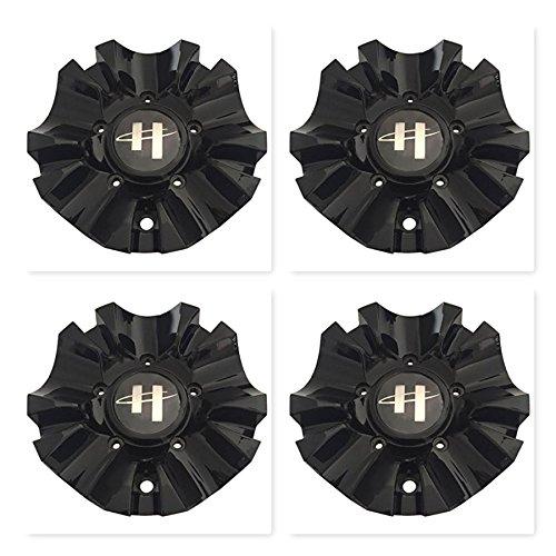 4 Pack Helo Wheels HE844L160 844L160-B001 Black Center Cap - The Center Cap Store