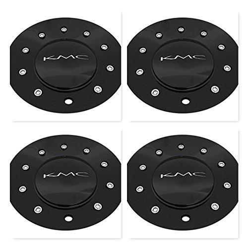 4 Pack KMC 677 D2 496L170 Gloss Black Center Cap - The Center Cap Store