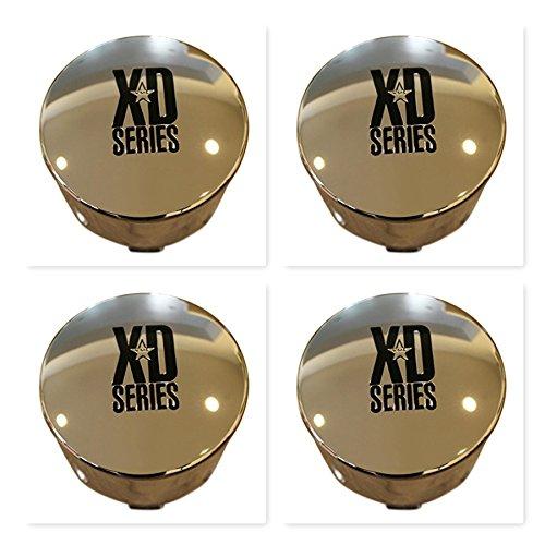 4 Pack KMC XD Series 122 Enduro 8 Lug Chrome Push Thru Center Cap 1001125 1001342 - The Center Cap Store