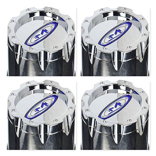 4 Pack Moto Metal 353B136CH1 Chrome Wheel Rim Center Cap Push Thru - The Center Cap Store