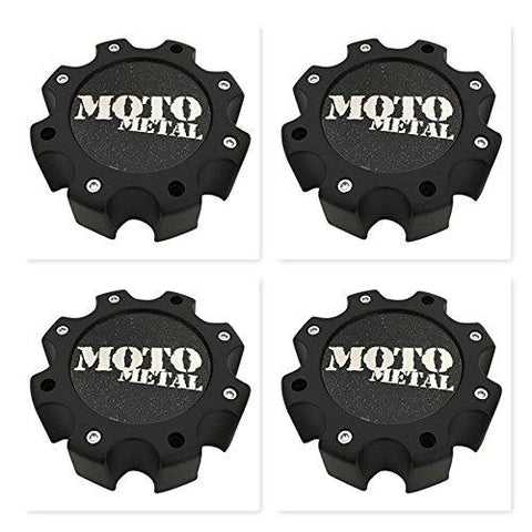 4 Pack Moto Metal Wheels 845L172 LG0810-26 845L172S2 Matte Black Center Cap - The Center Cap Store