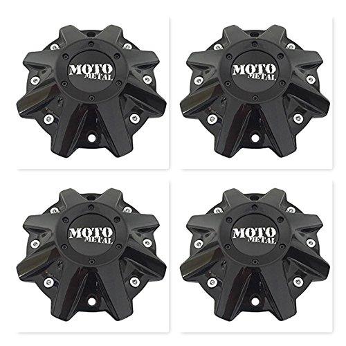 4 Pack Moto Metal Wheels MO479L214GBO MO 497L214 Gloss Black Center Cap - The Center Cap Store