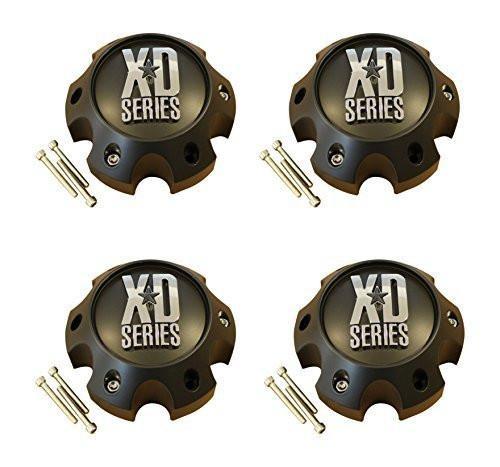 4 x KMC XD Series 796 797 798 Flat Black 6 Lug Wheel Center Cap 1079L140 FORD - The Center Cap Store