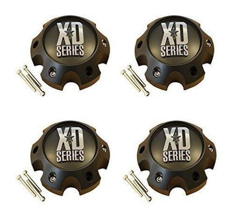 4 x KMC XD Series 796 797 798 Flat Black 6 Lug Wheel Center Cap 1079L140 FORD - The Center Cap Store