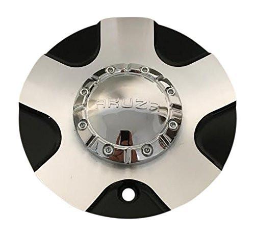 Akuza Wheels EMR455-CAP-B S512-39 Black and Machined Center Cap - The Center Cap Store