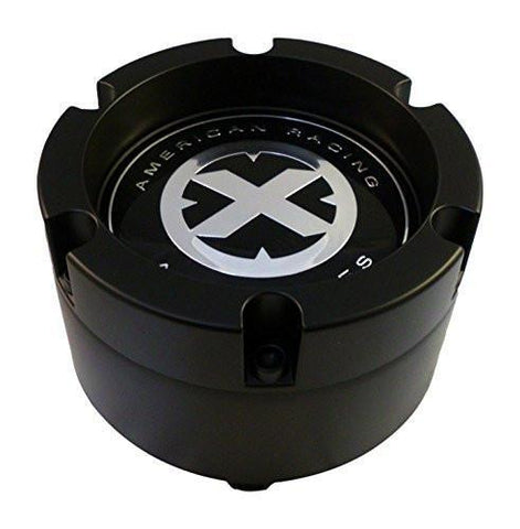 American Racing ATX 391K132 8 Lug Black Snap In 2pc Wheel Center Cap - The Center Cap Store