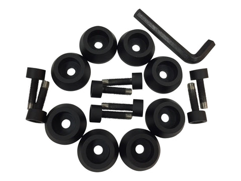 Ballistic Wheels 814 Jester Long Bolt Kit 8 Pieces Black Finish - The Center Cap Store