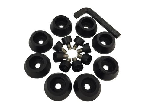 Ballistic Wheels 814 Jester Short Bolt Kit 8 Pieces Black Finish 3/4" Long - The Center Cap Store