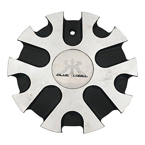 Blue Label Wheels 11611880F-4 USED Black and Machined Center Cap - The Center Cap Store