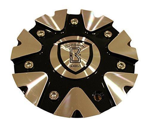 Borghini Wheels Black Machined Silver Center Cap CS419-D1A-AL - The Center Cap Store