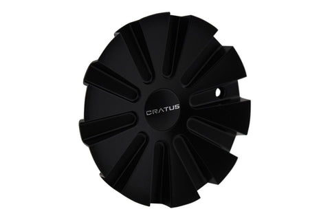 Cratus Wheels CR008 C-401-6 Flat Black Center Cap - The Center Cap Store