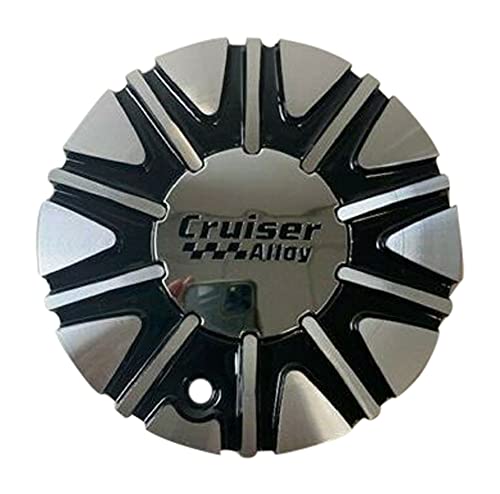 Cruiser Alloy Wheels 6008L152-BAL CAP-911MBF Black and Machined Wheel Center Cap - The Center Cap Store