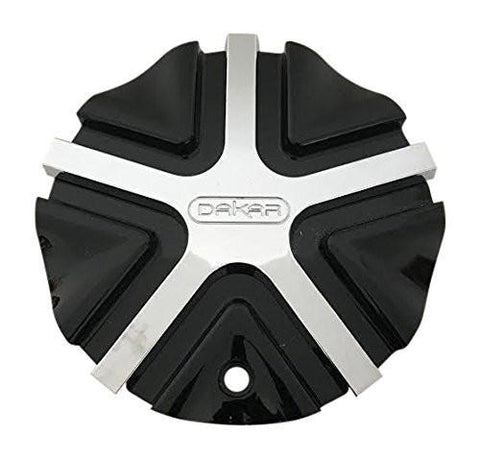 Dakar Wheels 53112295-1-CQP Black and Chrome Center Cap - The Center Cap Store