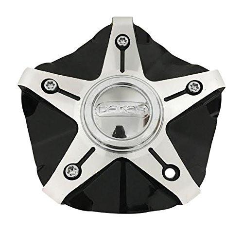 Dakar Wheels 596K65 596K65-DAKAR Black and Machined Center Cap - The Center Cap Store