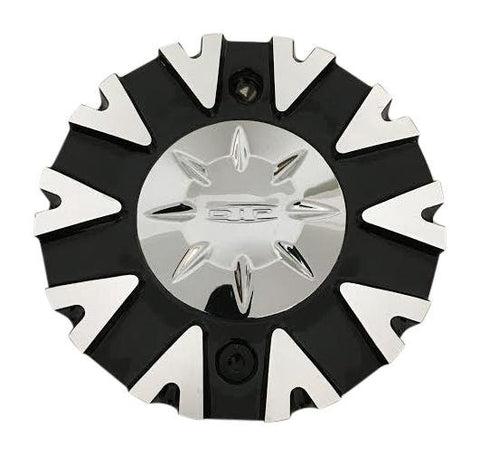 DIP Wheels D67 C10D67M-CAP MCD1591YL01AM Black and Chrome Center Cap - The Center Cap Store