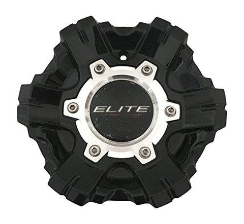 Elite Wheels CAP M-438-1 USED Gloss Black Center Cap - The Center Cap Store