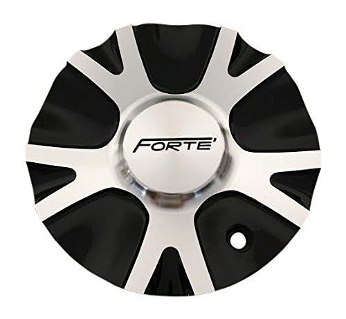 Forte Wheels C-380-1 S1050-F67 Black and Machined Wheel Center Cap - The Center Cap Store