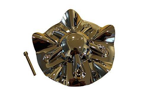 KMC SS Chrome Wheel Rim Center Cap 255L190 1000820 w/ Screw - The Center Cap Store