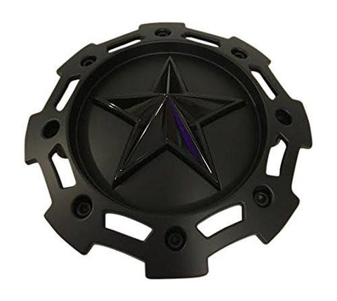 KMC XD Series Rockstar 2 SC-205 S1403-09 Black on Black 5 and 6 Lug Center Cap - The Center Cap Store