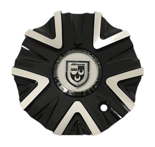 Lexani Wheels LSS-55 C-400-1/2 SL1001-01 Black and Machined Center Cap - The Center Cap Store