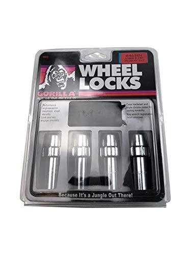 LugNuts Gorilla Wheel Locks 84631N Set of 4 Chrome Finish with Key 12mm x 1.50 RH - The Center Cap Store