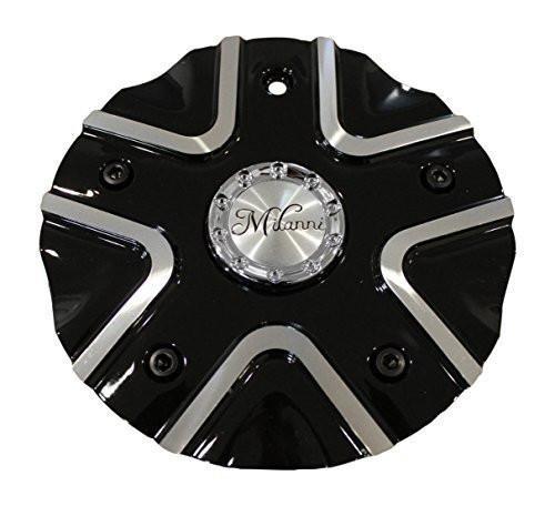 Milanni 458 Phoenix Black Machine Silver Wheel Rim Center Cap C-458B-UP 28" WHEELS ONLY - The Center Cap Store