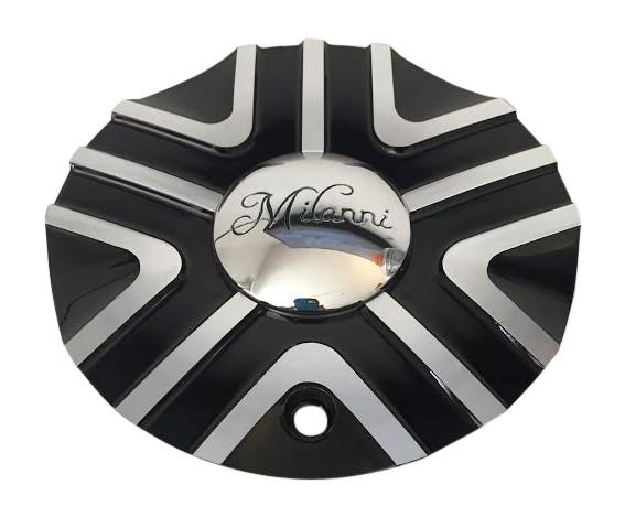 Milanni Wheels Stealth V461-1770-AL Black and Machined Center Cap - The Center Cap Store