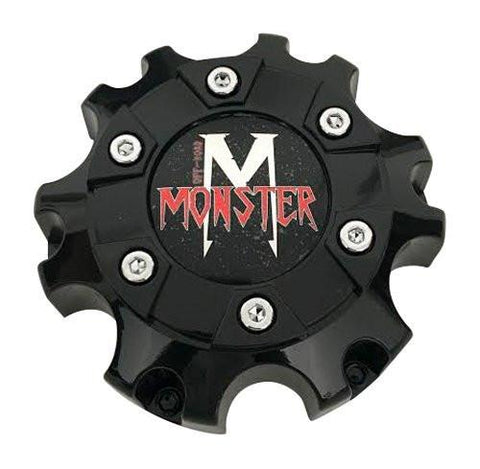 Monster Off-Road Wheels C-692-4 Gloss Black Wheel Center Cap - The Center Cap Store