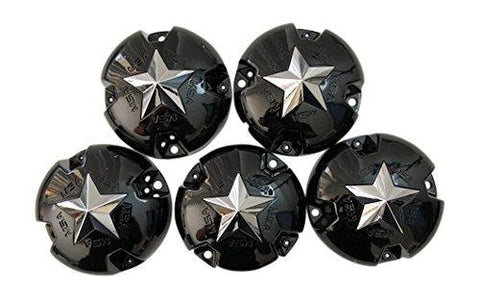 MSA Wheel BC-770 S1204-01 Gloss Black Wheel Center Cap Set of 5 - The Center Cap Store