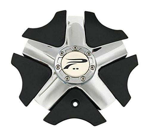 Platinum Wheels 57462090F-2 A89-9415B Chrome and Black Center Cap - The Center Cap Store