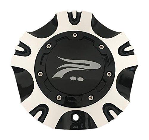 Platinum Wheels 89-9122B 57251775F-2 Black and Machined Center Cap - The Center Cap Store