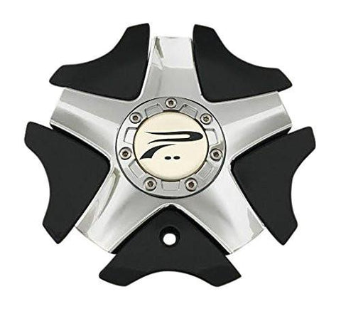 Platinum Wheels A89-9416C 57462085F-1 Chrome and Black Wheel Center Cap - The Center Cap Store