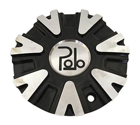 Polo Wheels T935-2-AL Black and Machined Center Cap - The Center Cap Store