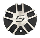 Sacchi Wheels C10262S-CAP Black and Machined Center Cap - The Center Cap Store