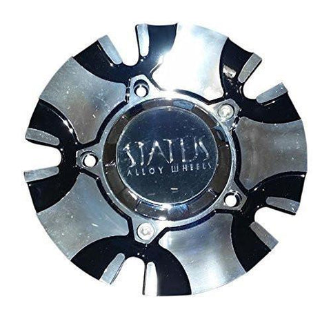 Status Symbol Wheel C1039-1S811 Black and Machined Center Cap - The Center Cap Store