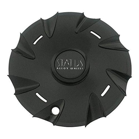 Status Wheels C016001CAP USED Black Wheel Center Cap - The Center Cap Store