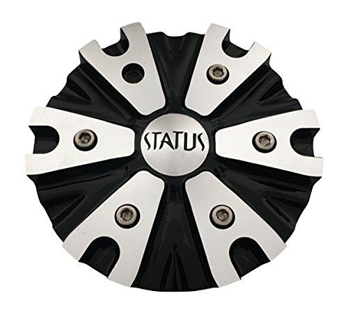 Status Wheels C630606B/M Black and Machined Wheel Center Cap - The Center Cap Store